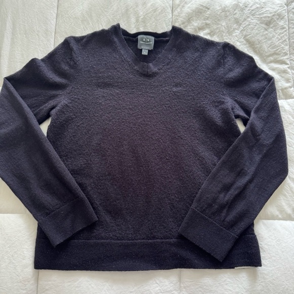 Armani Exchange Tops - Armani Exchange V Neck Long sleeve  XL Blue